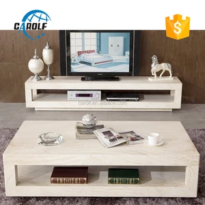 Rectangle Travertine Living Room Marble Tv Stand With Coffee Table Set Rectangle Travertine Living Room Marble Tv Stand With Coffee Table Set