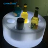 modern design 16colors changing plastic IP67 waterproof rechargeable led floating wine plate illuminated floating pool tray