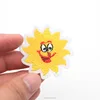 Custom Cartoon Funny Yellow Sun Stick-on embroidered patches