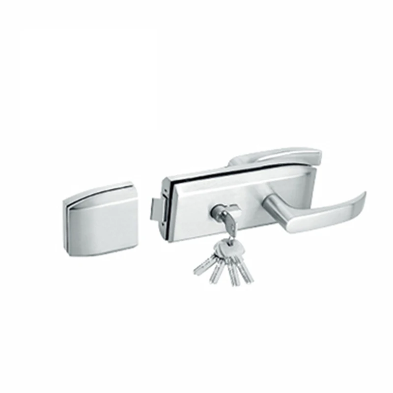 Frameless Glass Door Lock Set Stainless Steel Key Locks Manufacture