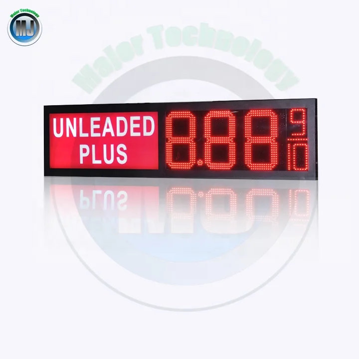 led gas / oil station price display screen with top light box