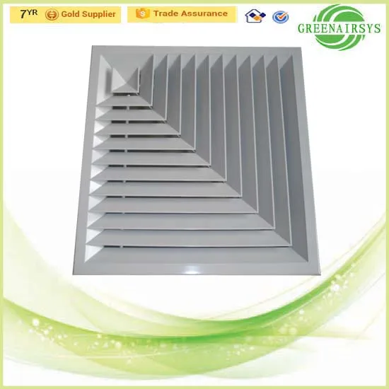 Decorative Multi Directional Square Wood Air Vent Ceiling Diffuser