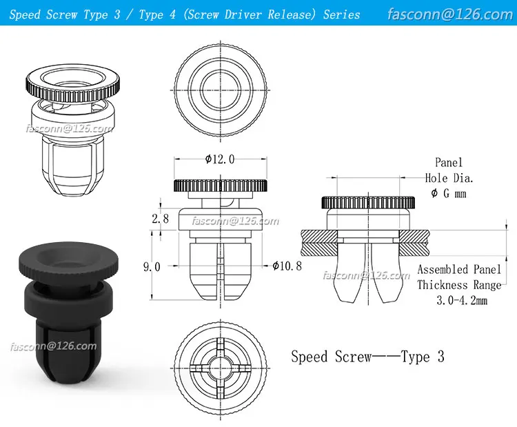 Plunger Catptive Panel Snap Latch,Nylon Fasteners,Speed Screw Buy