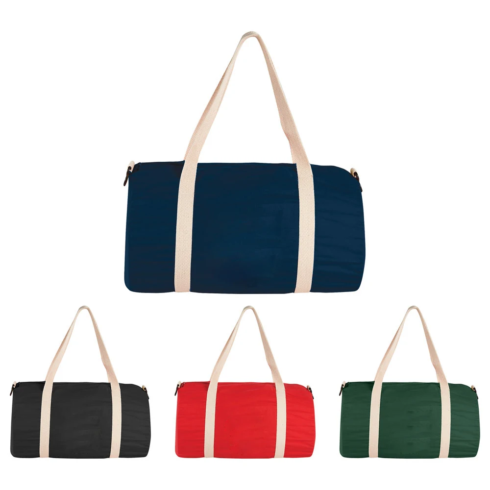 100 Cotton Canvas 18" Barrel Duffel Bag Canvas bing Holdall Bag