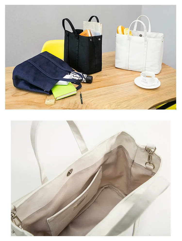 Wholesale Canvas Tote Bag Waterproof Canvas Brand Modern Women Handbag