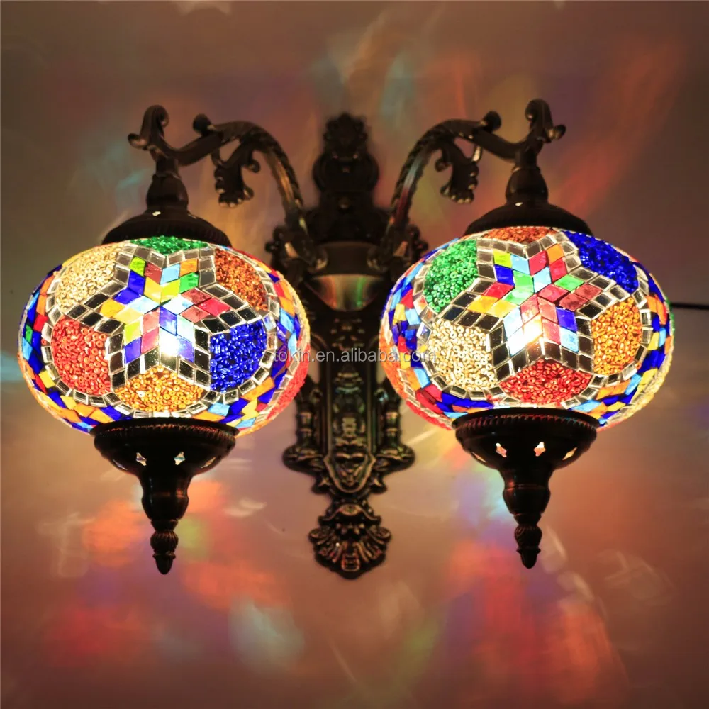 SL2L 2017 NEW DESIGN Istanbul Handicraft Mosaic Art Turkish LED decorative wall Lamps