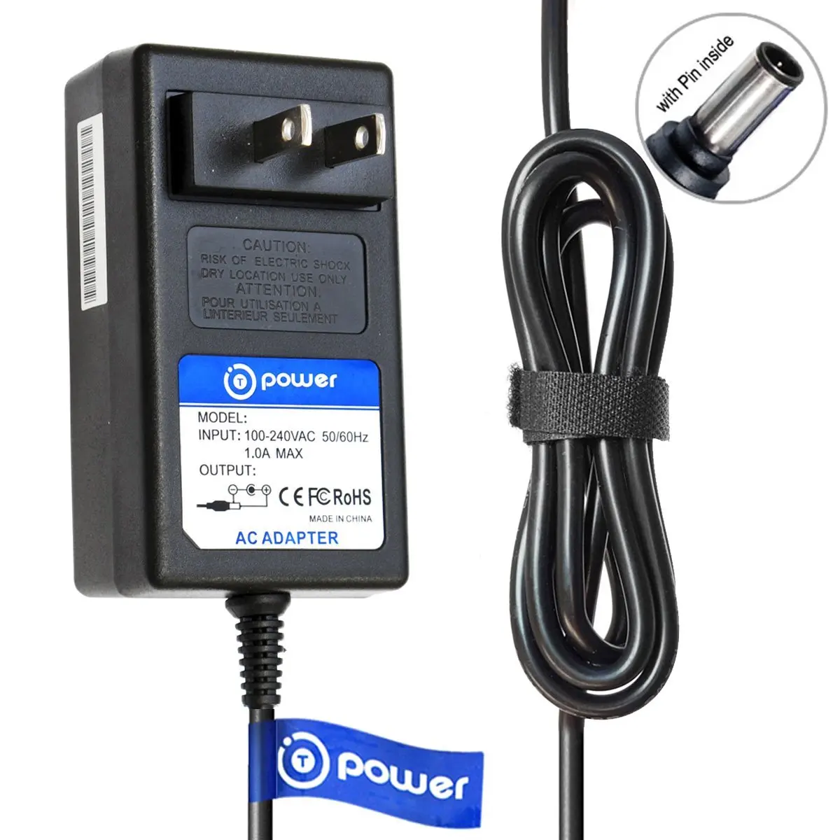 T-Power (( 6.6 Feet Cable )) Ac Adapter for Sony TMR-RF985R MDR-RF985R Wireless Headphone RF Stereo Transmitter Power Supply Charger Power Supply