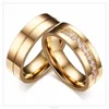 2017 Hot sales Titanium steel three color stainless steel rings Jewelry Zircon women man unisex couple ring LVR048