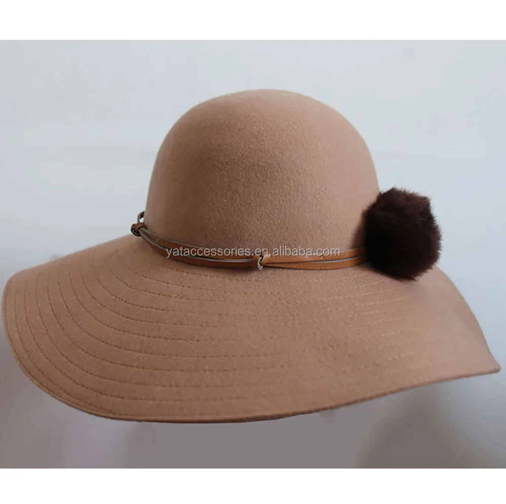 tan felt floppy hat