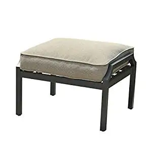 Sunjoy Beige Aluminum/Fabric Bay Ottoman | Moisture and Mildew For Durability