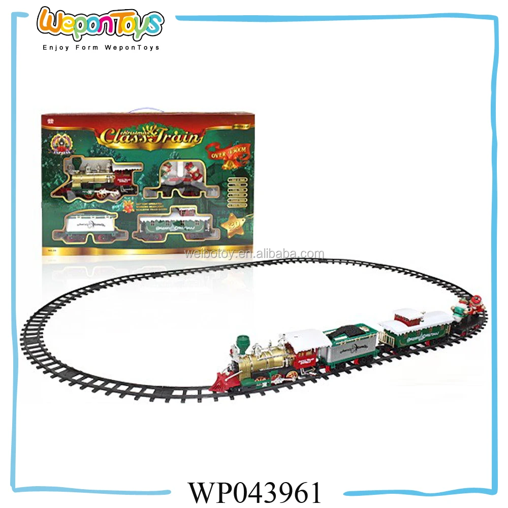 battery operated christmas train set