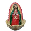 Catholic Christian article of resin 13'' Our Lady of Guadalupe Holy Water Font