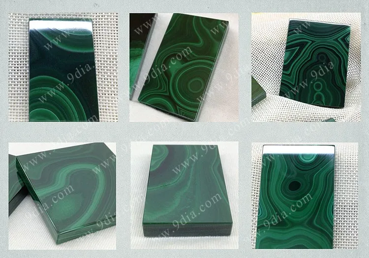 Wholesale Natural Malachite Loose Gemstones in Various Shapes White Heart Oval Star Pear Flower Square Rectangle Heart