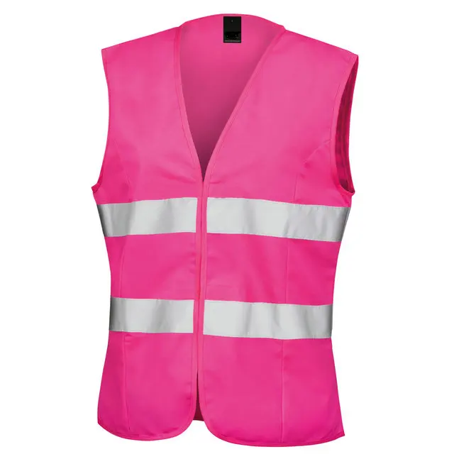 Women Pink Safety Class 2 Hi Vis Reflective Work Vests With Reflective Tape Buy Safety Vest
