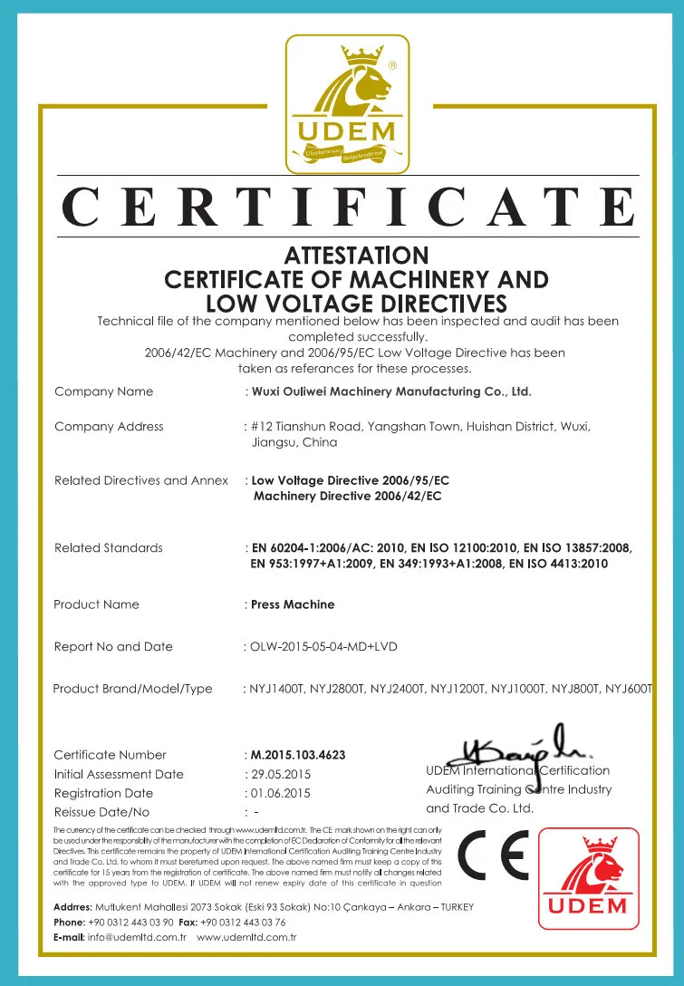 CE Certificate