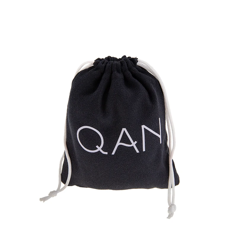 Letter printing soft comfortable eco friendly breathable reusable velvet jewelry gift bag jewelry drawstring package bag