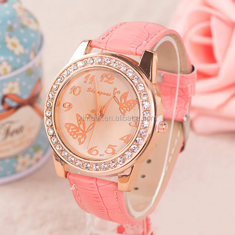 最新ヴォーグかわいいクリスタル蝶女の子腕時計 Buy 女の子の腕時計 トレンディガール腕時計 女の子腕時計 Product On Alibaba Com