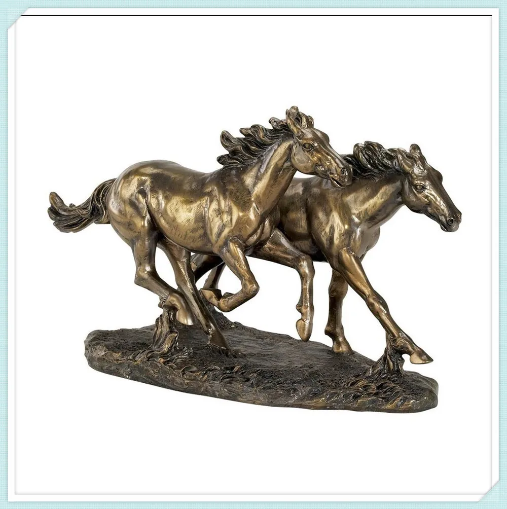 Galloping Running Horses Statues Tabletop Sculpture Buy Running
