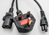 2m C5 Clover Type Power Cable ~ UK 3-Pin Plug ~ Cloverleaf ~ Mickey Mouse Laptop / Notebook / Netbook Power Adapter ~ Lead ~ Ma