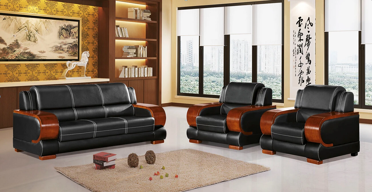 Vintage boss office chesterfield sofa set leather (SZ-SF8012), View