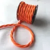 Special Hot Selling Bright Orange Decorative Cable Pattern Cloth Covered Wire Braided Textile Cable