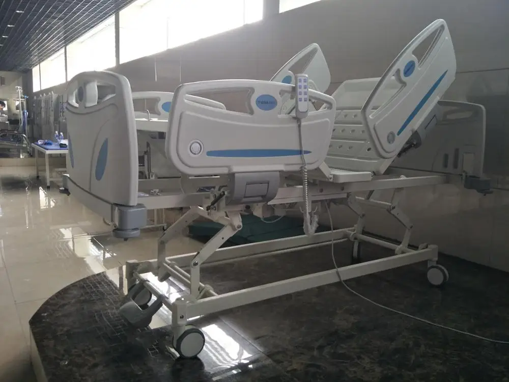 Electric ABS plastic hospital bed with 3 function