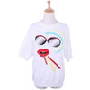 High Quality Summer Thin Fancy Red Lips Jacquard Ladies Pullover Sweater