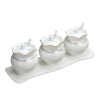 Kitchen Tea Coffee Sugar Canisters 3pcs Ceramic Canister With Kitchen Tea Coffee Sugar Canisters 3pcs Ceramic Canister With Spoon