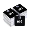 Live Sale plastic number cards hanger tags with Mirrored Numbers