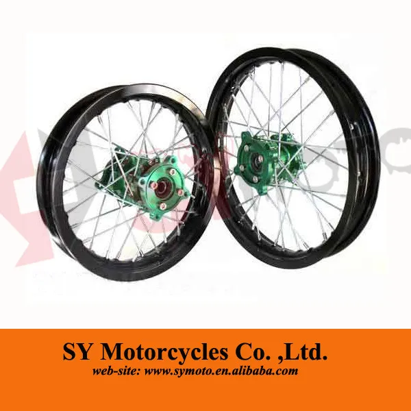 Pit Bike Parts Blue Cnc Alloy Hub 14 Front And 12 Rear Alloy Rim Buy