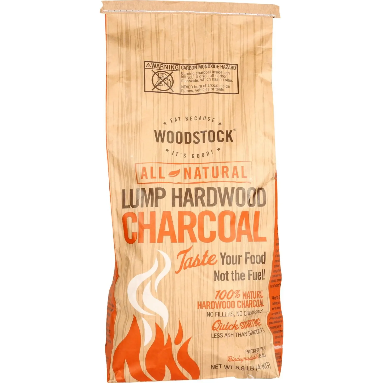 8.8 lb All Natural No Chemicals No Coal Lump Hardwood Woodstock Charcoal
