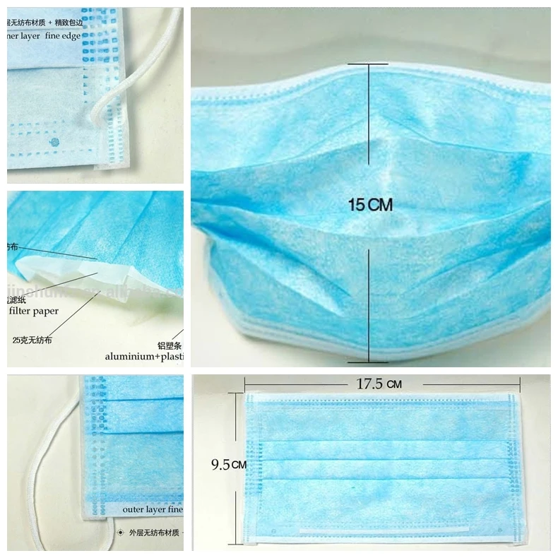 surgical mask extro-long aluminum nose piece anti allergy doctor