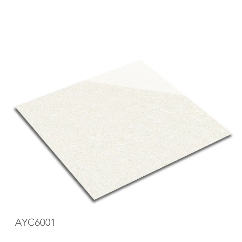 China Fushan white micro crystal porcelain tiles glossy finish front floor for office use