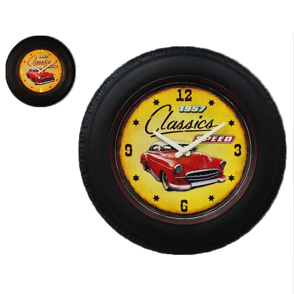 Wholesale Competitive Price Car Tire Led Neon Wall Clock Made In China