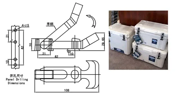 hold down draw latch