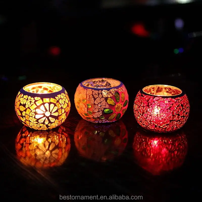 Mosaic Glass Tea Light Candle Holder Buy Glass Candle Holder