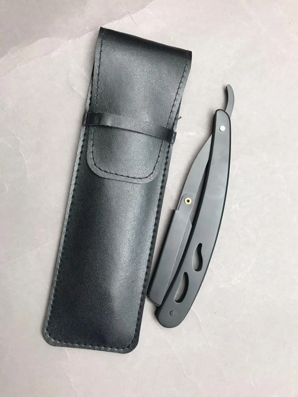 Barber Pole Stainless Steel Straight Razor Cut Throat Men's Shaving