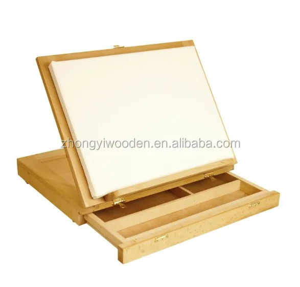 China Factory Fsc Sa8000 Display Wood Portable Art Desk Easel And