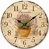 custom clock face wall round quartz wooden clock