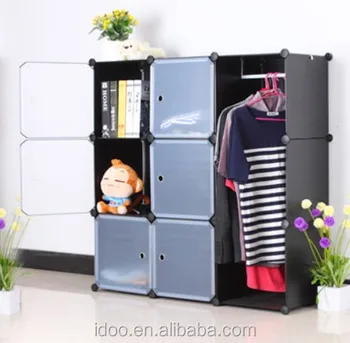 9 batu warna hitam garderobe lemari pakaian plastik garderobe lemari ...