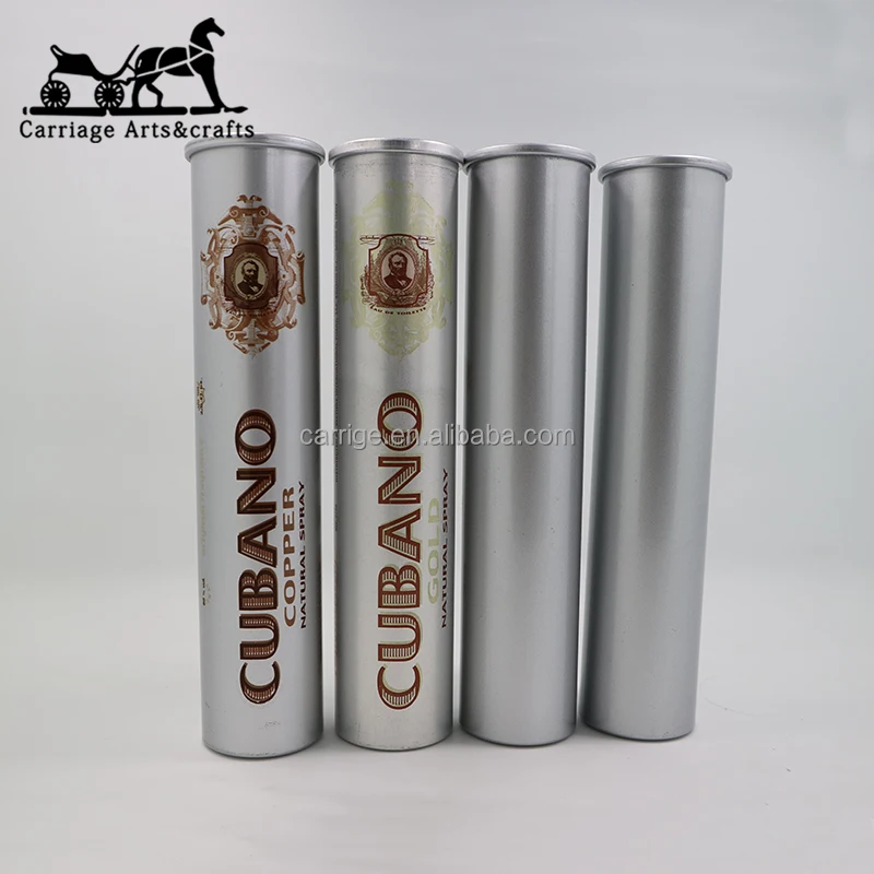 
Custom Screw Cap Cigar Packaging Tubes Aluminum 