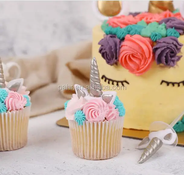 Handmade Unicorn Cake Toppers And Cupcake Toppers And Happy