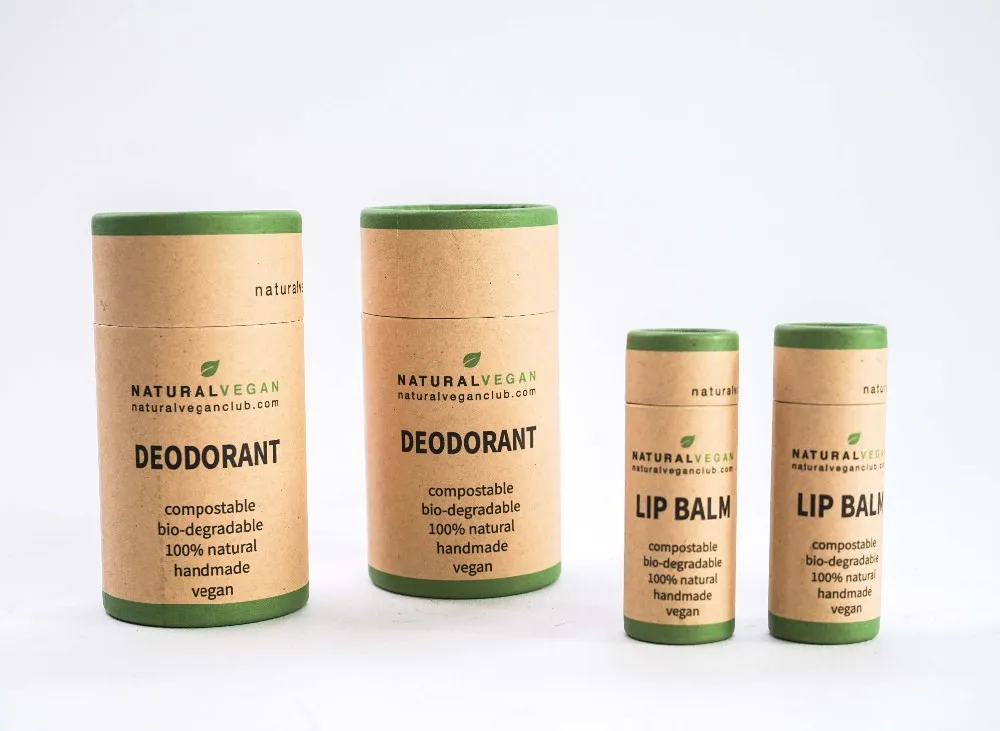 Compostable Kraft Paper Push Up Lip Balm/deodorant Tubes Packaging ...