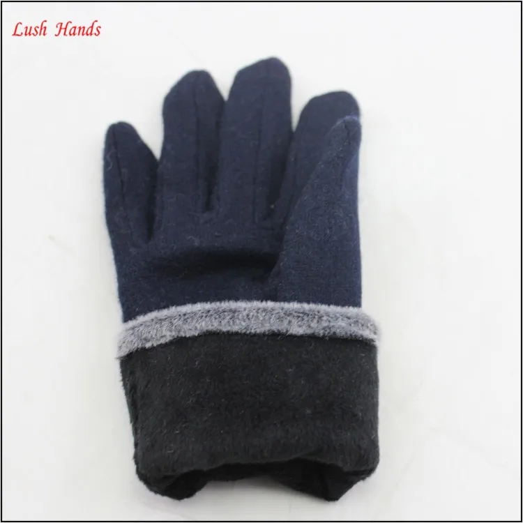 Fashion warm faux fur winter women gloves