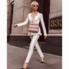 Fashion Sexy White Women Suits Celebrity Evening Runway Winter Cocktail Party Dresses