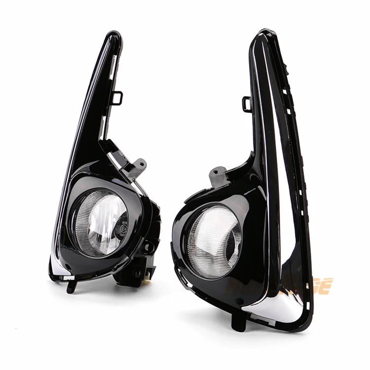 Oe Style Clear Lens Yaris Vitz Fog Light Lamp Kit With Abs Chrome Bezel