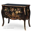 american european Antique reproduction vintage hand painted living room classic bird chest cabinet