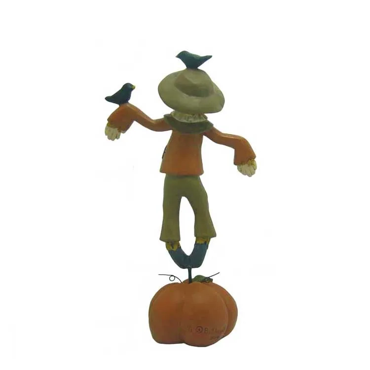 "blessings Fall' scarecrow figurine decorates in autumn festival