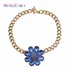 Wholesale latest design personalized jewelry USA gold plated chunky necklaces glass beaded statement choker necklace for ladies
