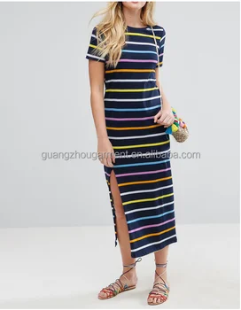 side split long maxi shirt
